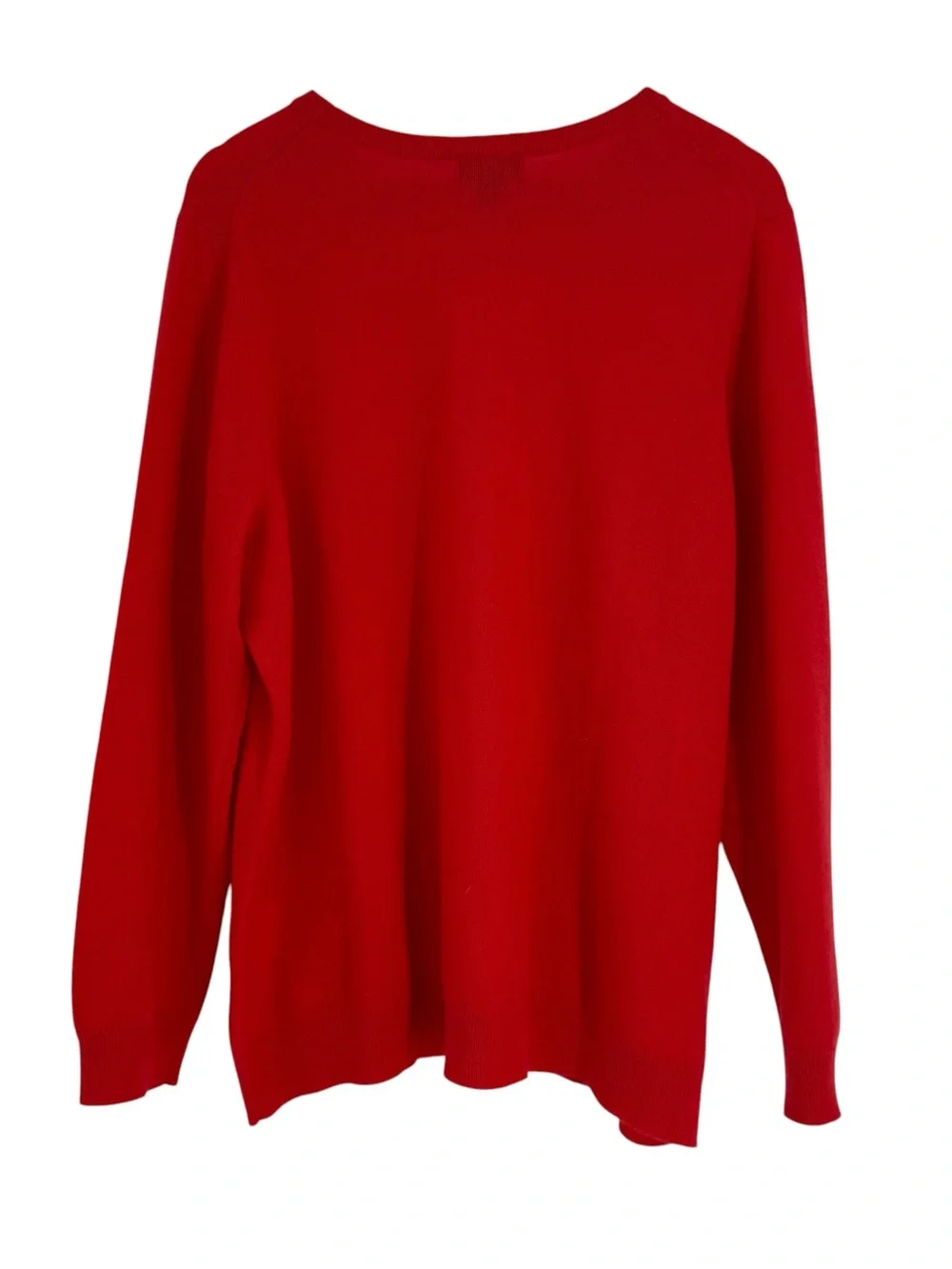 Charter Club Luxury 100% Cashmere Red Solid Knit CrewNeck Pullover Sweater 3X